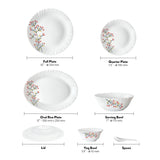 Borosil Larah Red Bud 47 pc Dinner Set