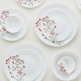 Borosil Larah Red Bud 47 pc Dinner Set