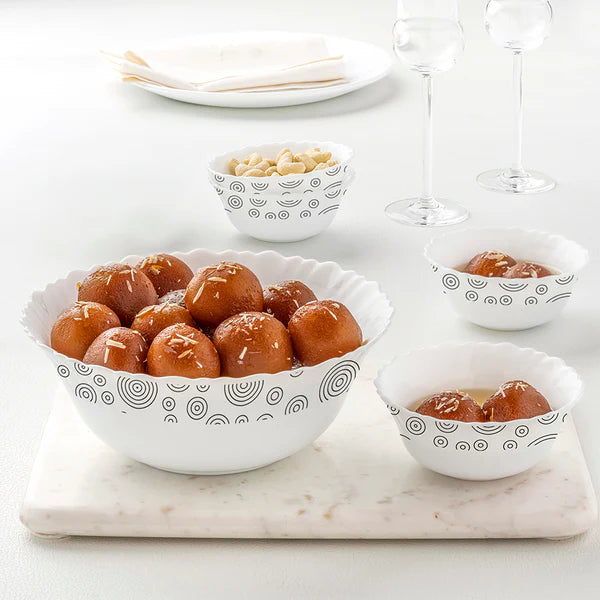 Borosil Larah Spiral 5 pc Pudding Set