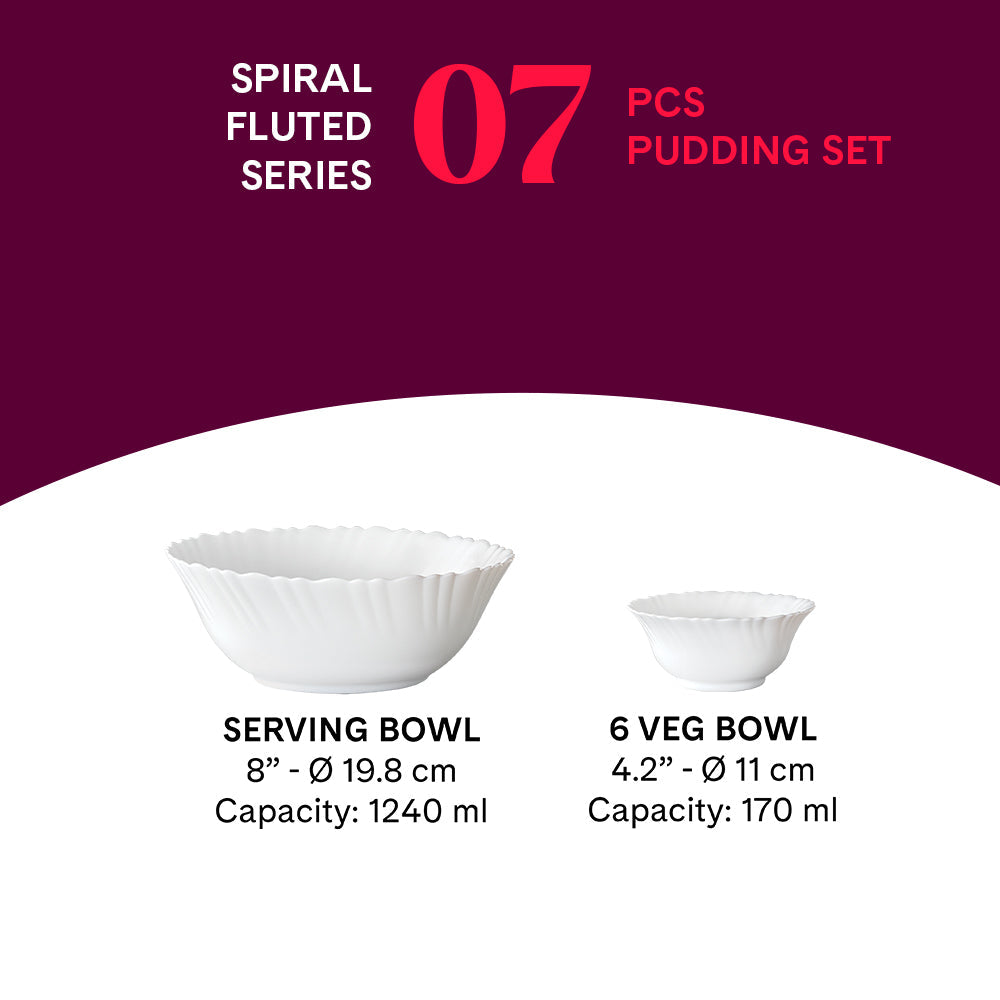 Borosil Larah Spiral 7 pc Pudding (Small)