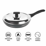 Milton Hard Anodized Fry Pan With Stainless Steel Lid