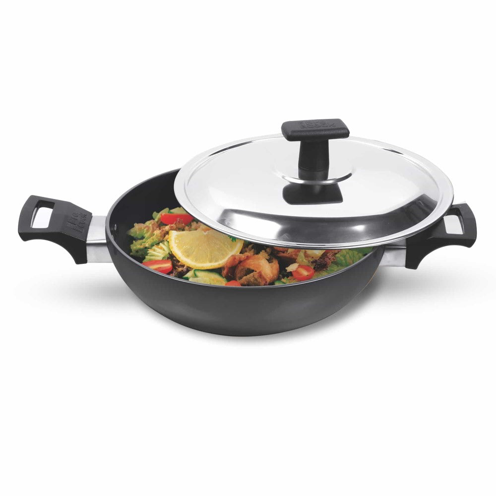 Milton Hard Anodized Kadhai With Stainless Steel
