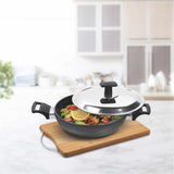 Milton Hard Anodized Kadhai With Stainless Steel