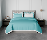 Spaces Solid Aqua Green - Light Green Hygro Cotton King Size Bedsheet - Hygro