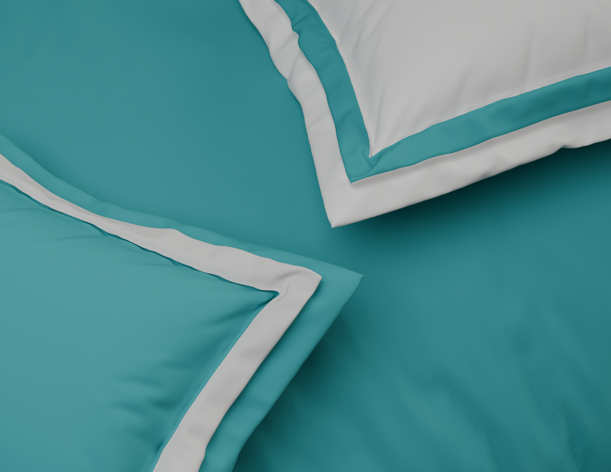 Spaces Solid Aqua Green - Light Green Hygro Cotton King Size Bedsheet - Hygro