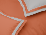 Spaces Solid Coral - Coral Hygro Cotton King Size Bedsheet - Hygro