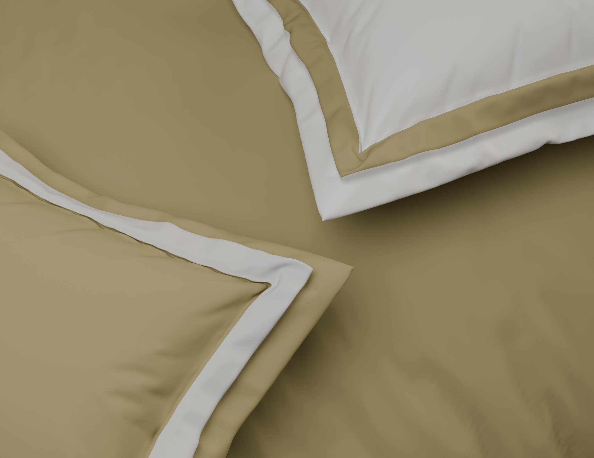 Spaces Solid White/Taupe - White Hygro Cotton King Size Bedsheet - Hygro