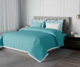 Spaces Solid Aqua Green - Light Green Hygro Cotton King Size Bedsheet - Hygro