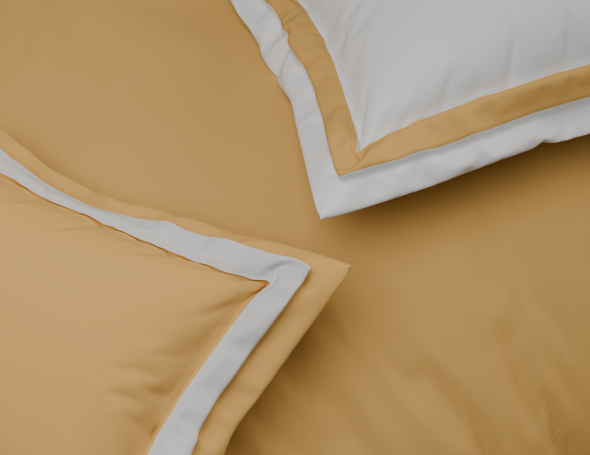 Spaces Solid Champagne Gold - Gold Hygro Cotton King Size Bedsheet - Hygro