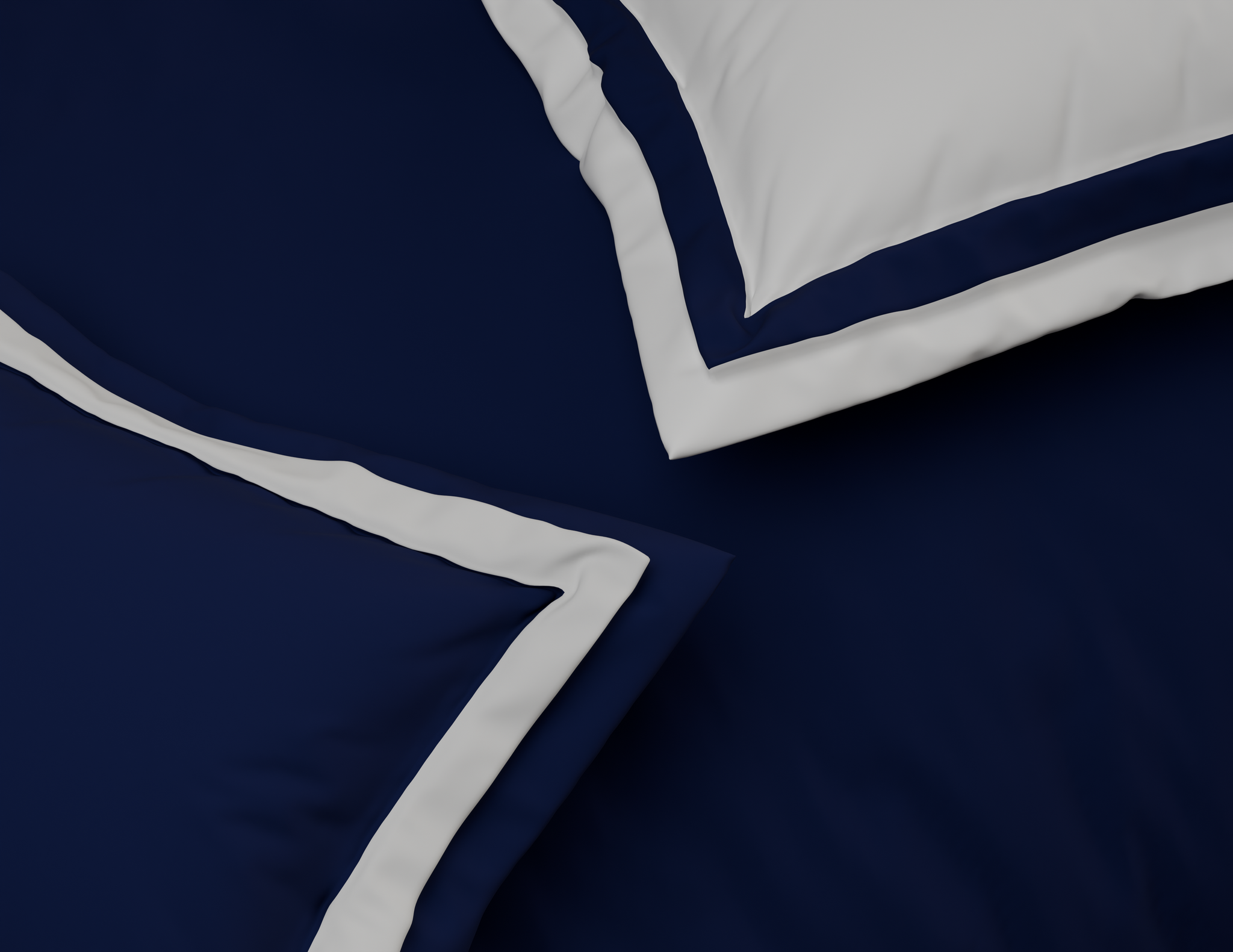 Spaces Solid Midnight Blue - Dark Blue Hygro Cotton King Size Bedsheet - Hygro