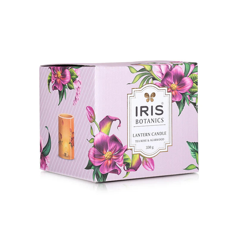 IRIS  Tea Rose & Agarwood Wax Lantern Candle 330GM