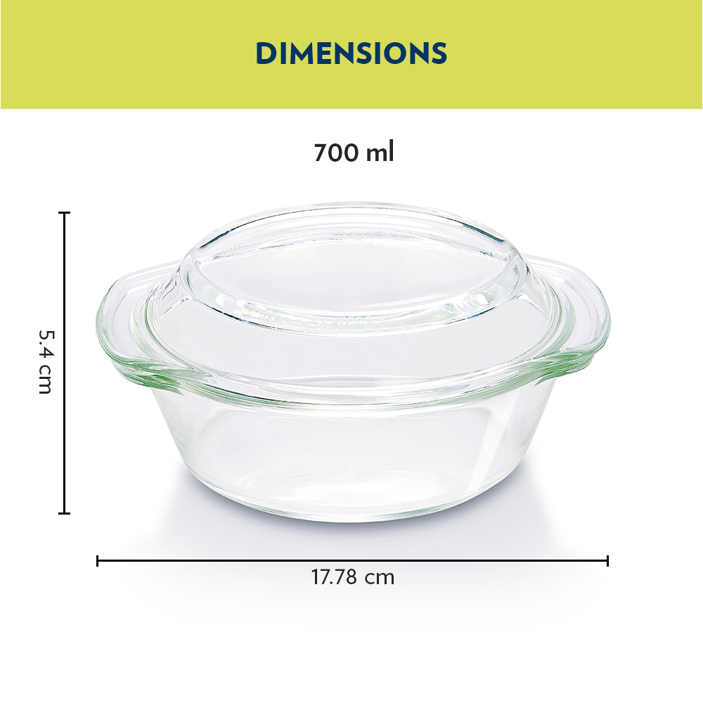 Borosil Round Casserole w Lid