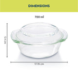 Borosil Round Casserole w Lid
