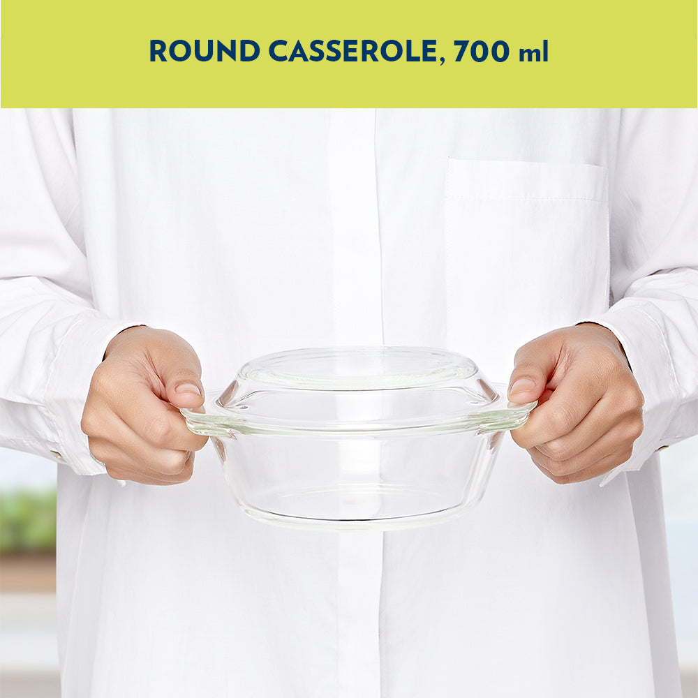 Borosil Round Casserole w Lid