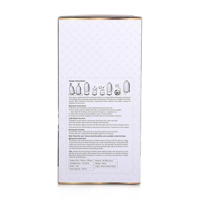 IRIS Celeste Ultrasonic Aroma Diffuser white 100 ml