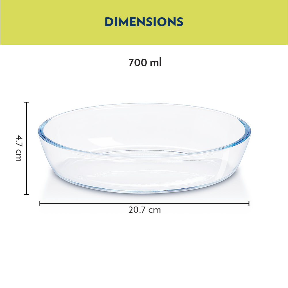 Borosil Oval Baking Dish, 1.6L
