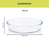Borosil Oval Baking Dish, 1.6L