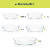 Borosil Oval Baking Dish, 1.6L