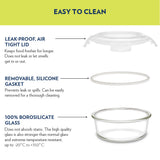 Borosil Tuff-Glass Klip n Store, Round Container