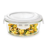Borosil Tuff-Glass Klip n Store, Round Container