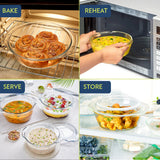 Borosil Deep Round Casserole, 1.75L