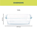 Borosil Loaf Baking Dish, 1.2L