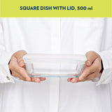 Borosil Square Baking Dish with lid