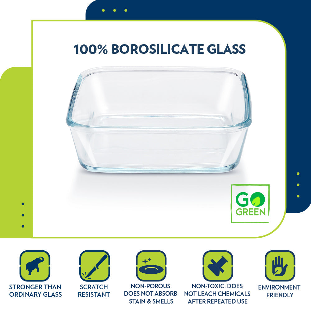 Borosil Square Baking Dish with lid