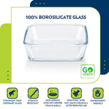 Borosil Square Baking Dish with lid