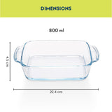 Borosil Square Baking Dish with handle