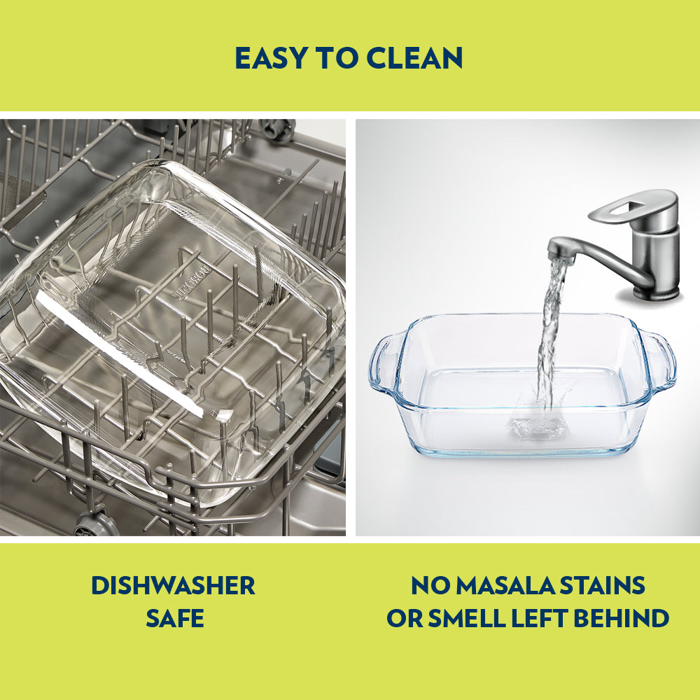 Borosil Square Baking Dish with handle