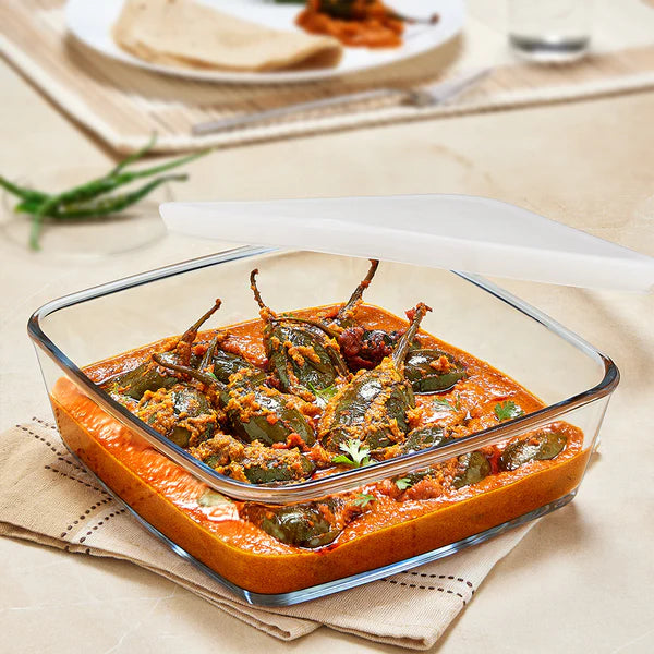Borosil Square Baking Dish with lid