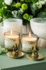 Doft Divine Essence - Lid Jar Candle | Ganesh Ji & Laxmi Ji | Opulent Oud | Set Of 2