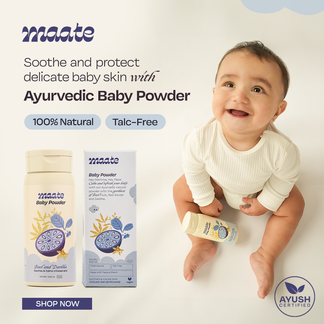 Maate 100% Natural Baby Massage Oil