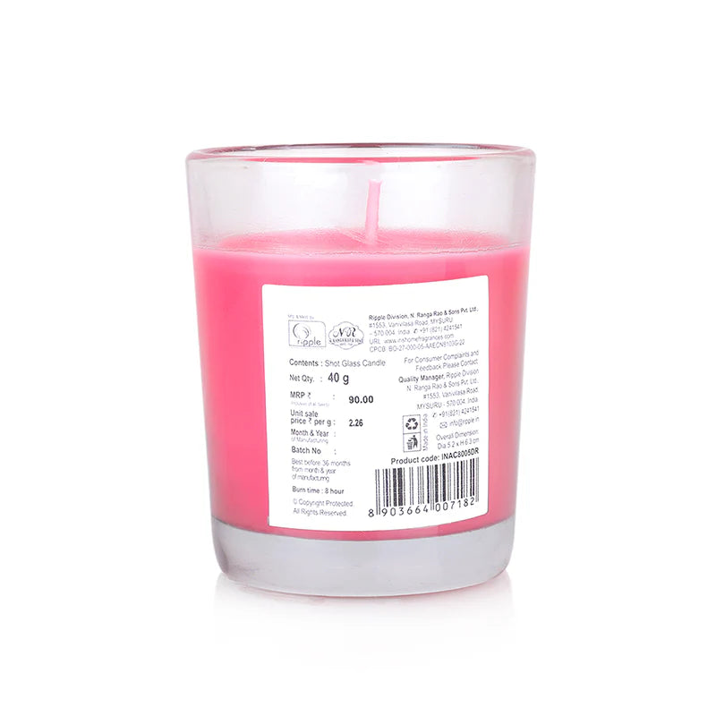 IRIS Shot Glass Candle - Damask Rose 40gm