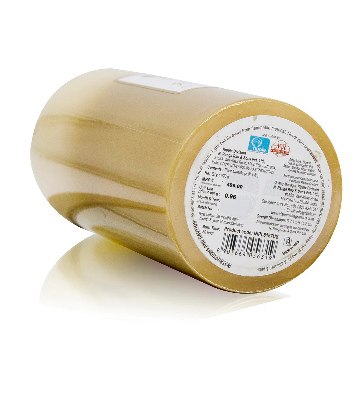 IRIS Gold Lacquered Glitter Candle 520gm