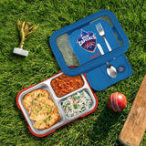 Milton Sports Ethan 3 UV Printing Steel Thermoware Lunchbox Red 600ML