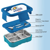 Milton Sports Ethan 3 UV Printing Steel Thermoware Lunchbox Dark Blue 600ML