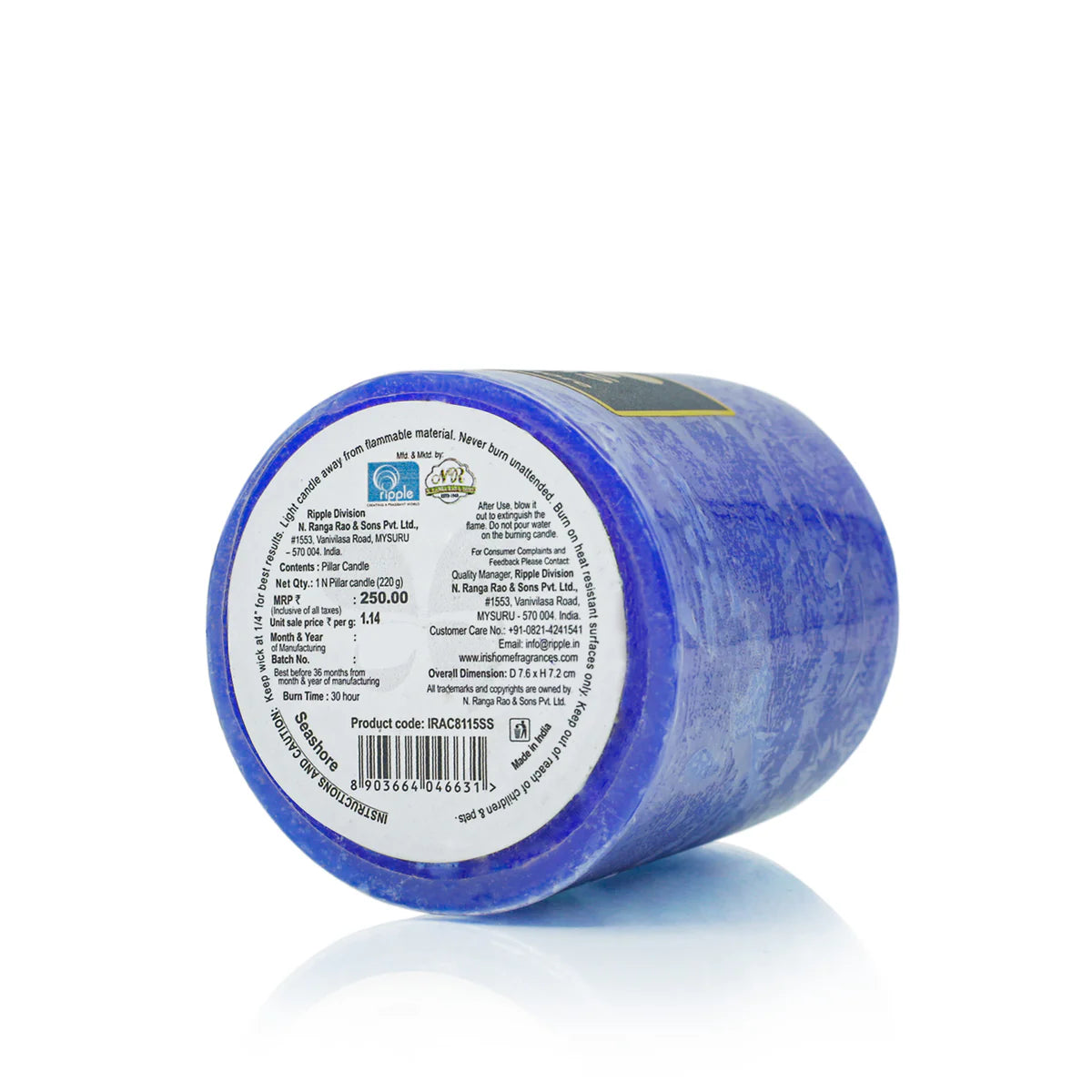 IRIS Sea Shore Aromatic Pillar Candle 220gm