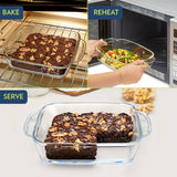 Borosil Deep Rectangular Dish, 1.5L