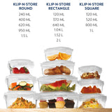 Borosil Tuff-Glass Klip n Store, Round Container