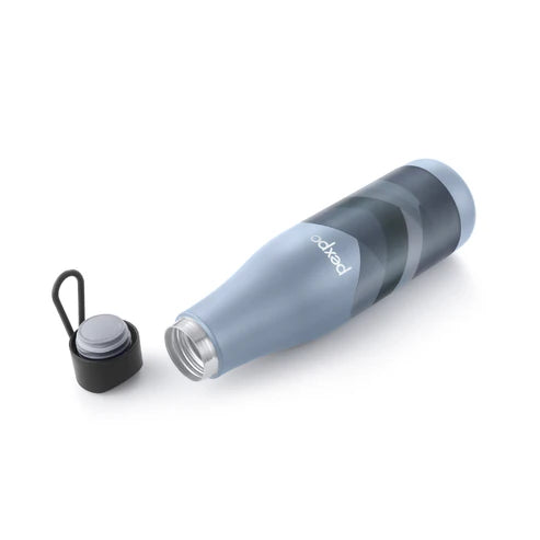 Pexpo  Infinity Art Hot & Cold Water Bottle  Grey-Wave Print 750 ML