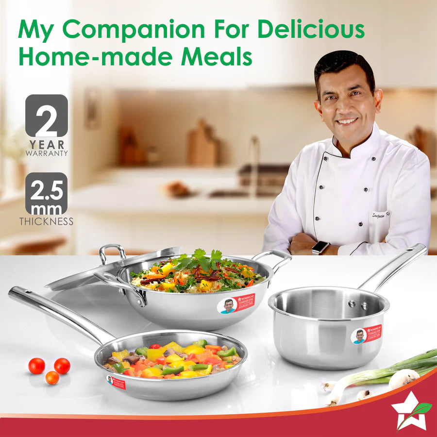 Wonderchef Venice Triply Stainless Steel 2.5mm,set of 4pc