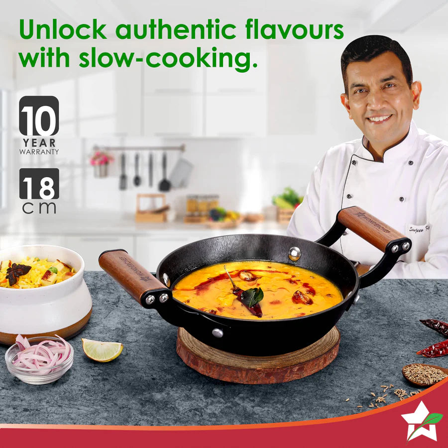 Wonderchef Ferro Light-weight Cast-iron Kadhai