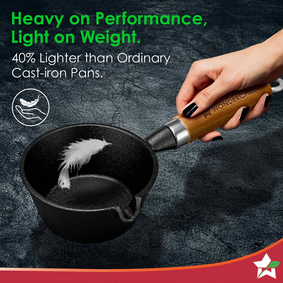 Wonderchef Ferro Light-weight Cast-iron Tadka Pan 11cm