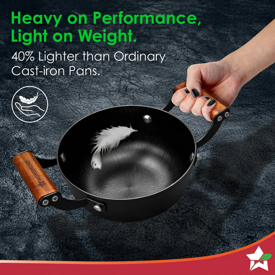 Wonderchef Ferro Light-weight Cast-iron Deep Kadhai