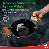Wonderchef Pre-Seasoned Ferro Light Kadhai  24cm ,2.3L