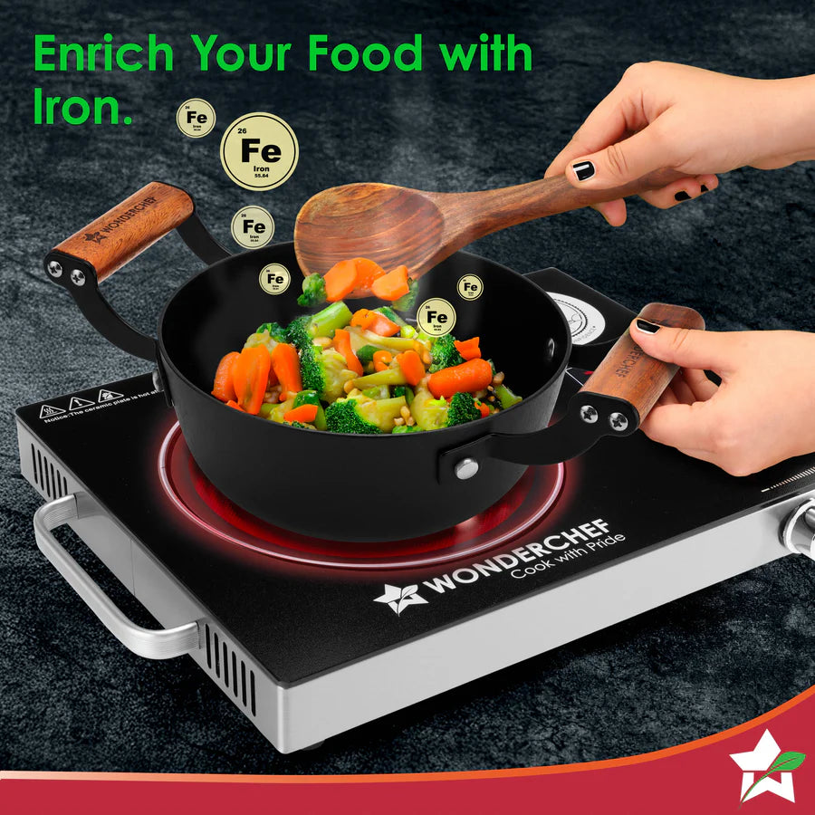 Wonderchef Ferro Light-weight Cast-iron Deep Kadhai