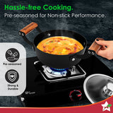 Wonderchef Ferro Light-weight Cast-iron Casserole & Glass Lid 24cm
