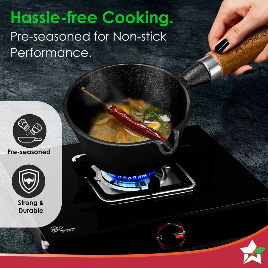 Wonderchef Ferro Light-weight Cast-iron Tadka Pan 11cm